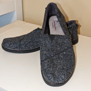 Black & White Tweed BOBS by Sketcher Slip-ons - Size 9.5W